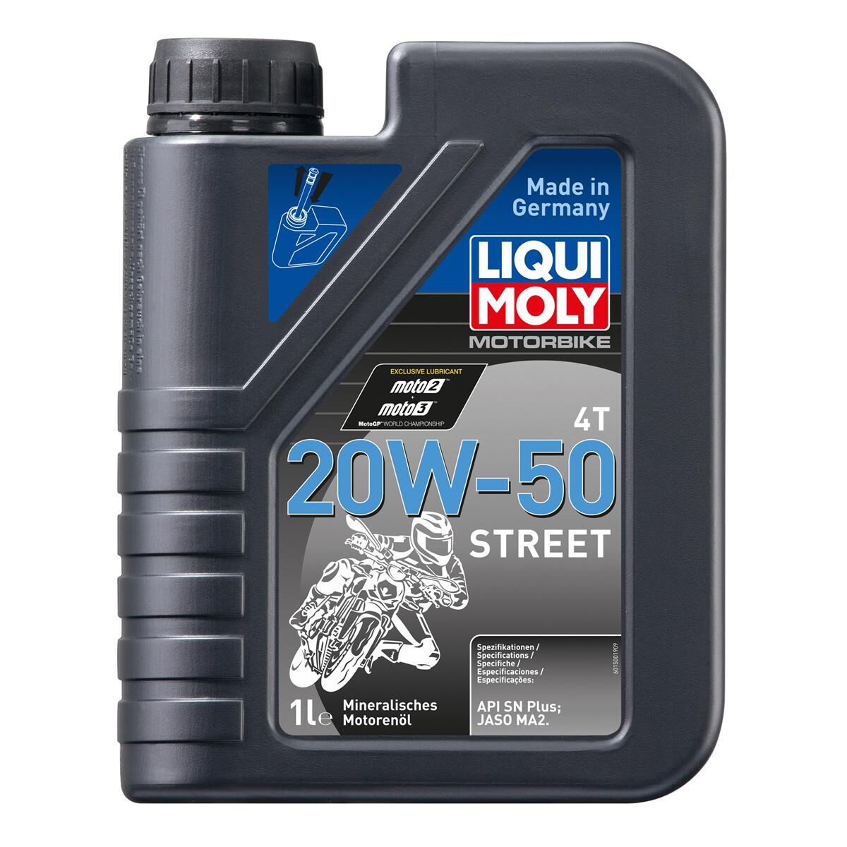 LIQUI MOLY MOTORBIKE 4T 20W-50 MINERAL STREET 1L, , scaau_hi-res