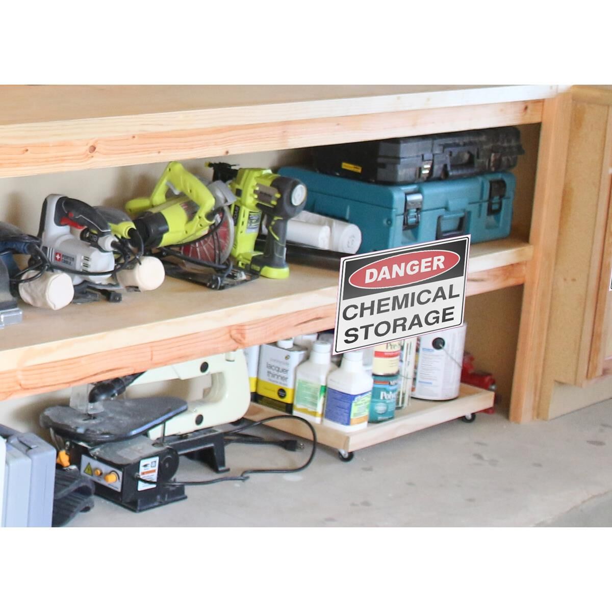 CHEMICAL STORAGE SIGN 25CM, , scaau_hi-res