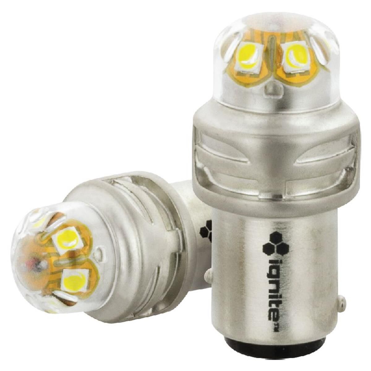 PKT 2 LED SIGNALLING GLOBE12/24v 1157/BAY15d BASE WHITE900 LUMENS, , scaau_hi-res