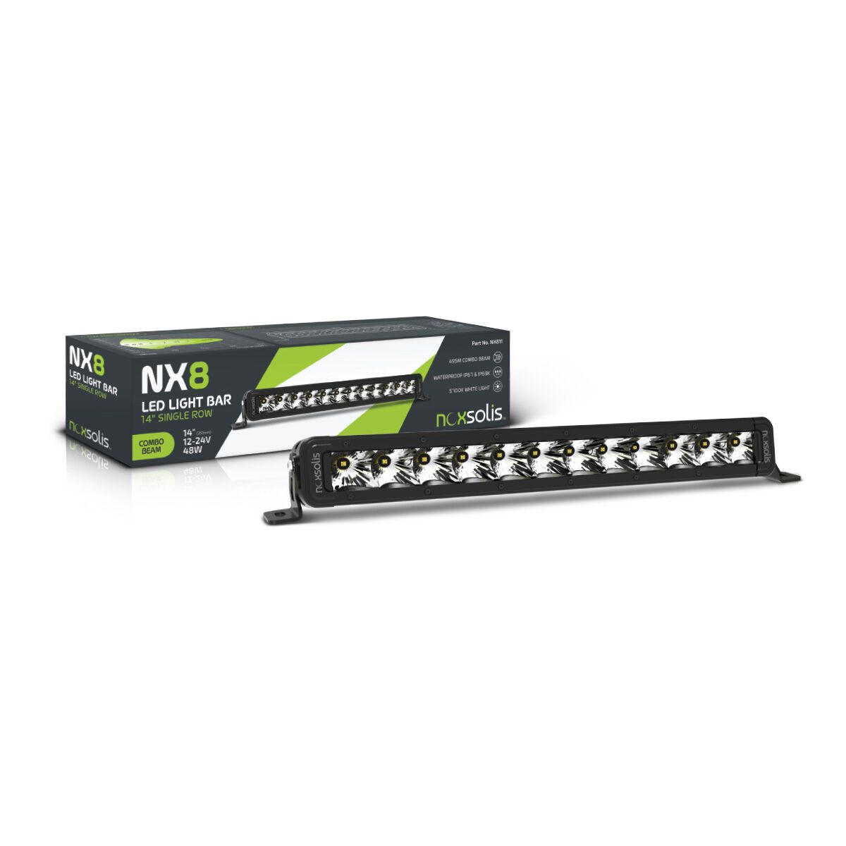 LED 14" LIGHT BAR SINGLE ROW - COMBO BEAM 9-36 VOLT, , scaau_hi-res
