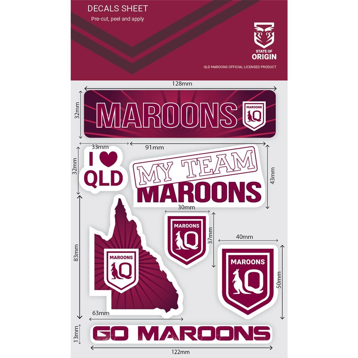 STATE OF ORIGIN: QLD DECALS SHEET, , scaau_hi-res
