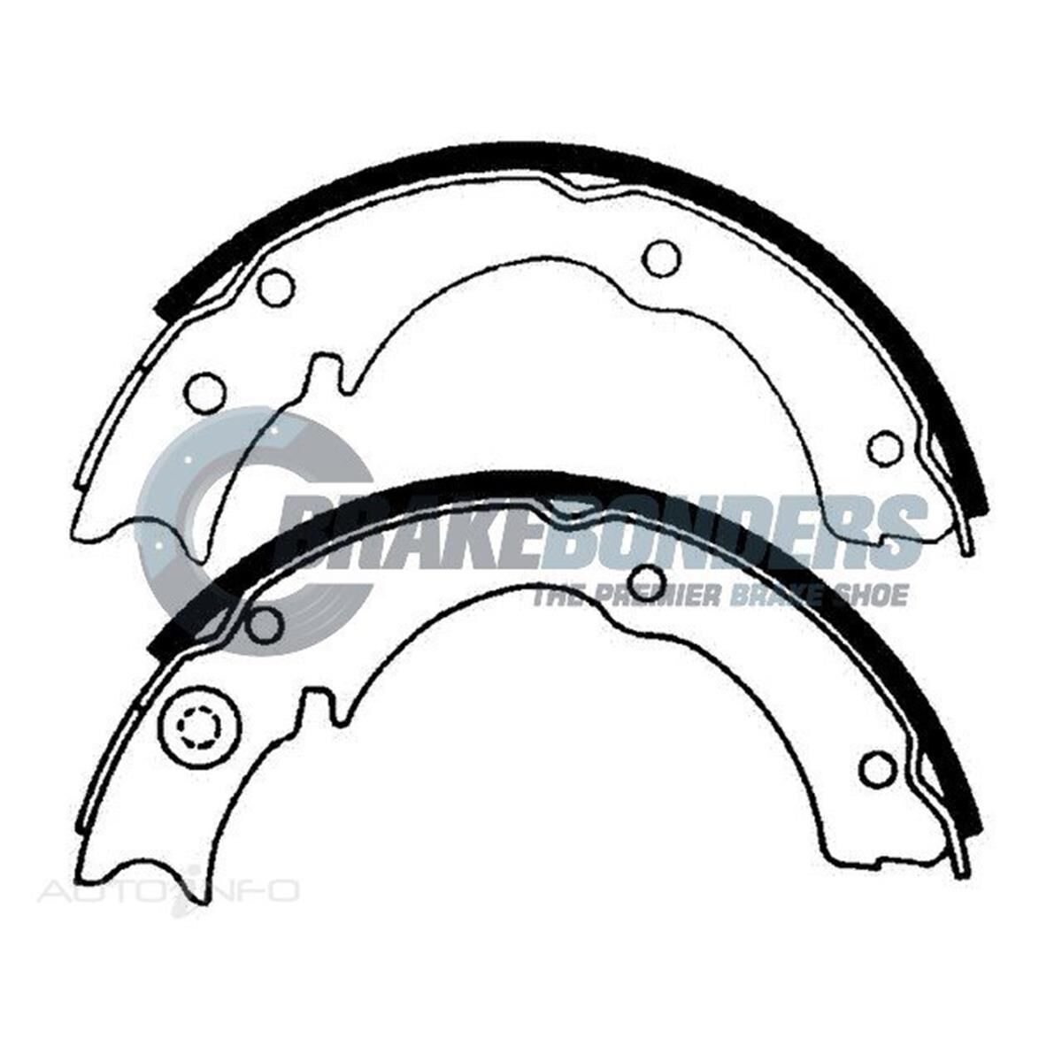 Brake Shoes- Ford/ Mazda/ Nissan  [2Pcs] Parking Brake 180mm, , scaau_hi-res