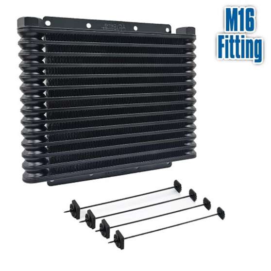 ENGINE/TRANSMISSION OIL COOLER 32MM 14 ROW M16 KIT, , scaau_hi-res