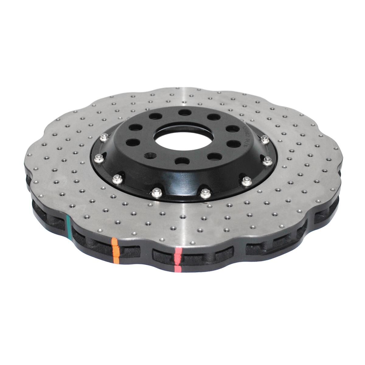 5000 Fully Assembled 2-piece Black Anodised Hat Cross Drilled/Dimpled  WAVE Disc KP [ VW Golf Mk: 5&6  F ], , scaau_hi-res