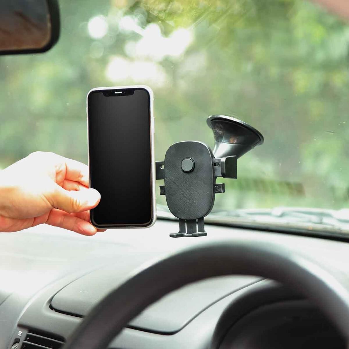 LASER CAR PHONE HOLDER WINDSCREEN MOUNT - UNIVERSAL FIT, EASY ONE-TOUCH LOCK & RELEASE, , scaau_hi-res