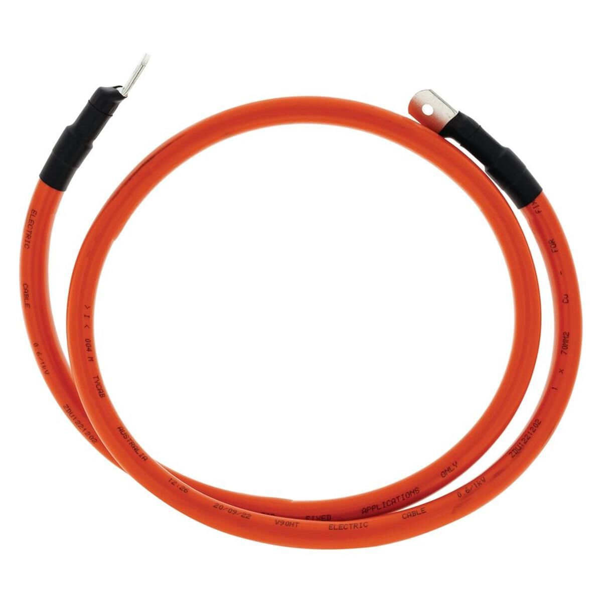 70MM 1.4M INVERTER LEAD (NEG) 6MM EYE, , scaau_hi-res