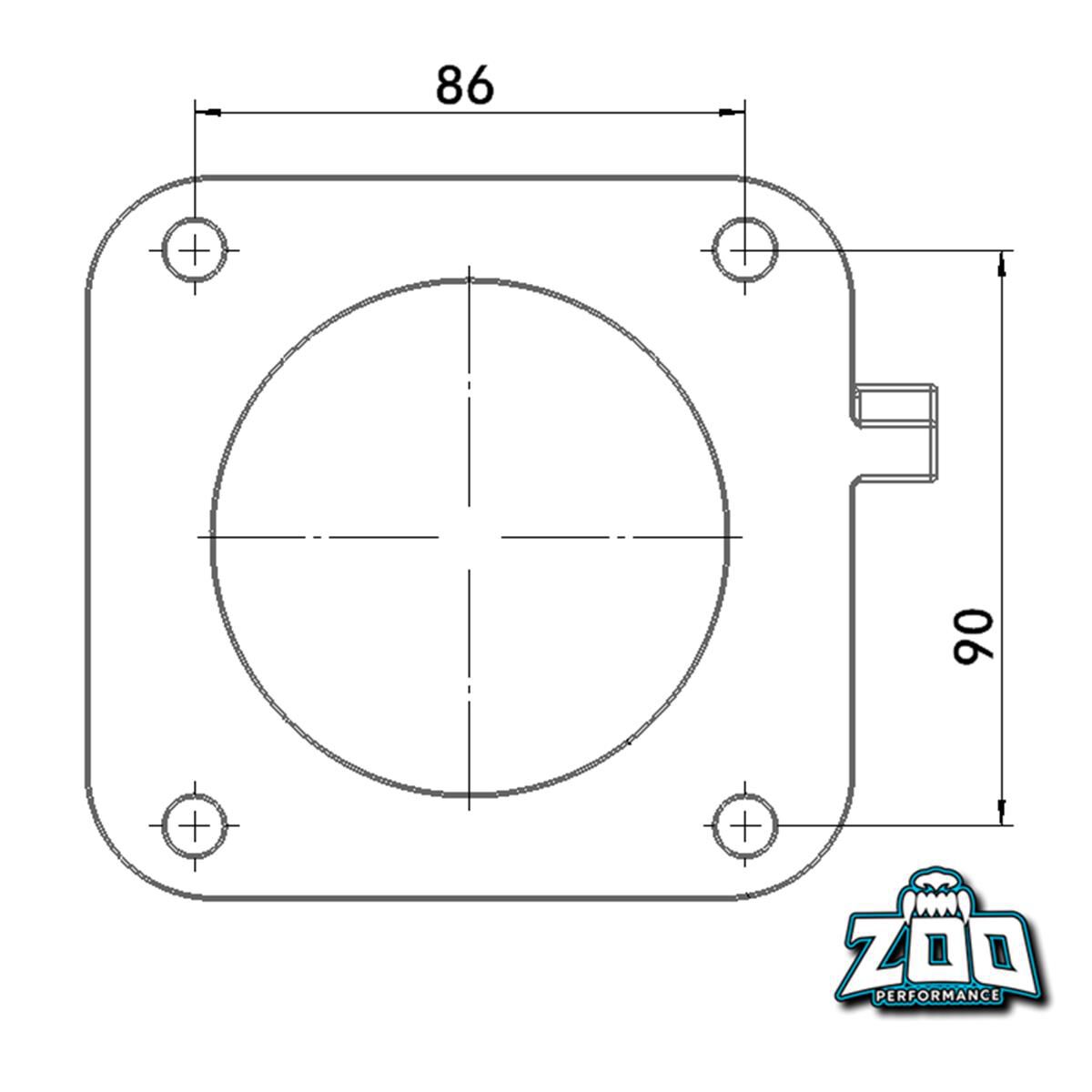 RB THROTTLE BODY 80MM - BLACK, , scaau_hi-res