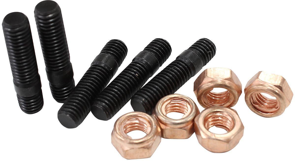 TURBO STUD & NUT KIT M8X1.25MM5 STUDS 5 NUTS M8 X 1.25MM, , scaau_hi-res