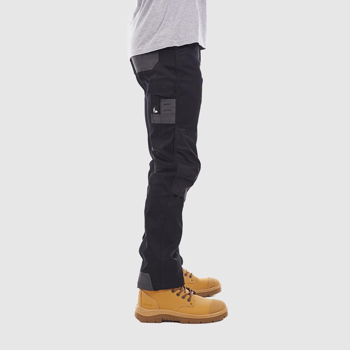 TRADIE FLEX CONTRAST CARGO PANT BLACK 92, , scaau_hi-res