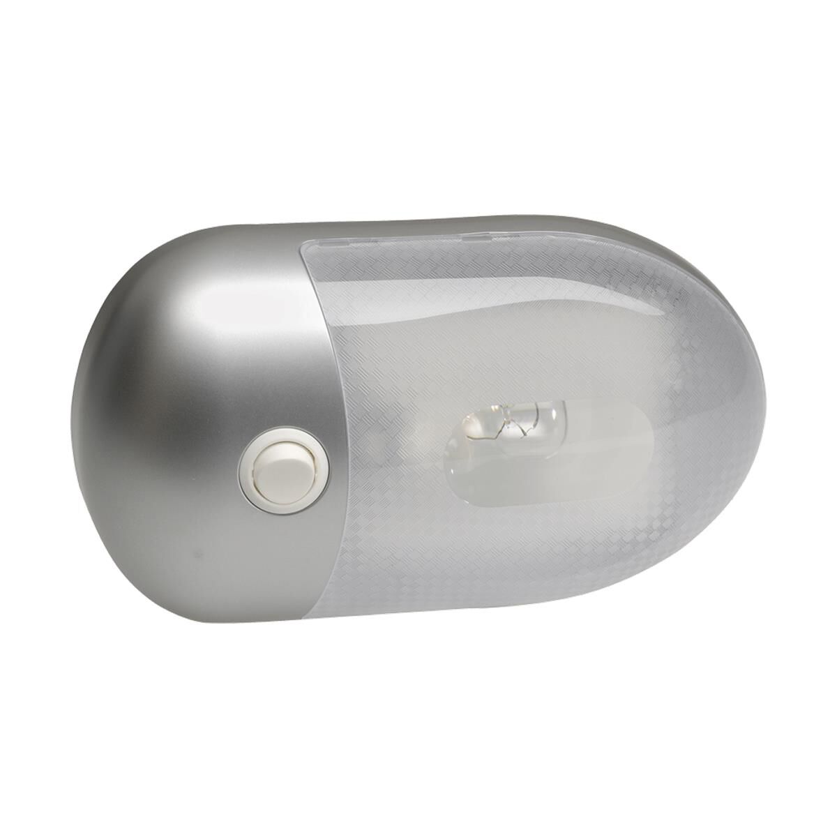 SATIN DOME LAMP CLEAR LENS PC, , scaau_hi-res