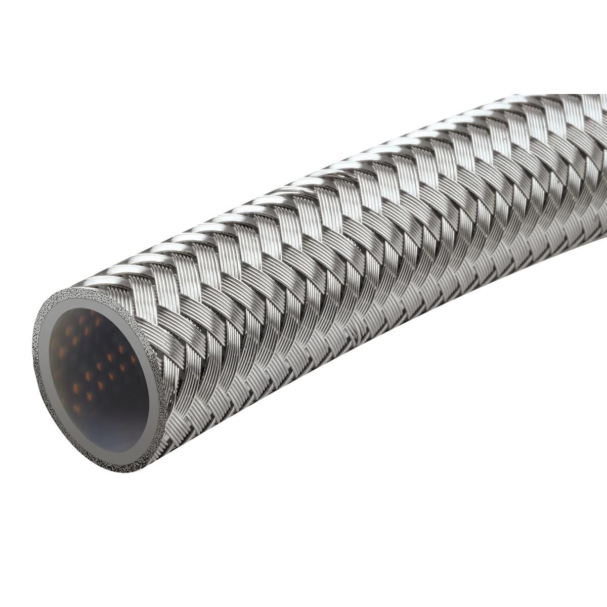 SS BRAIDED PTFE E85 HOSE AN-8 1 METRE, , scaau_hi-res