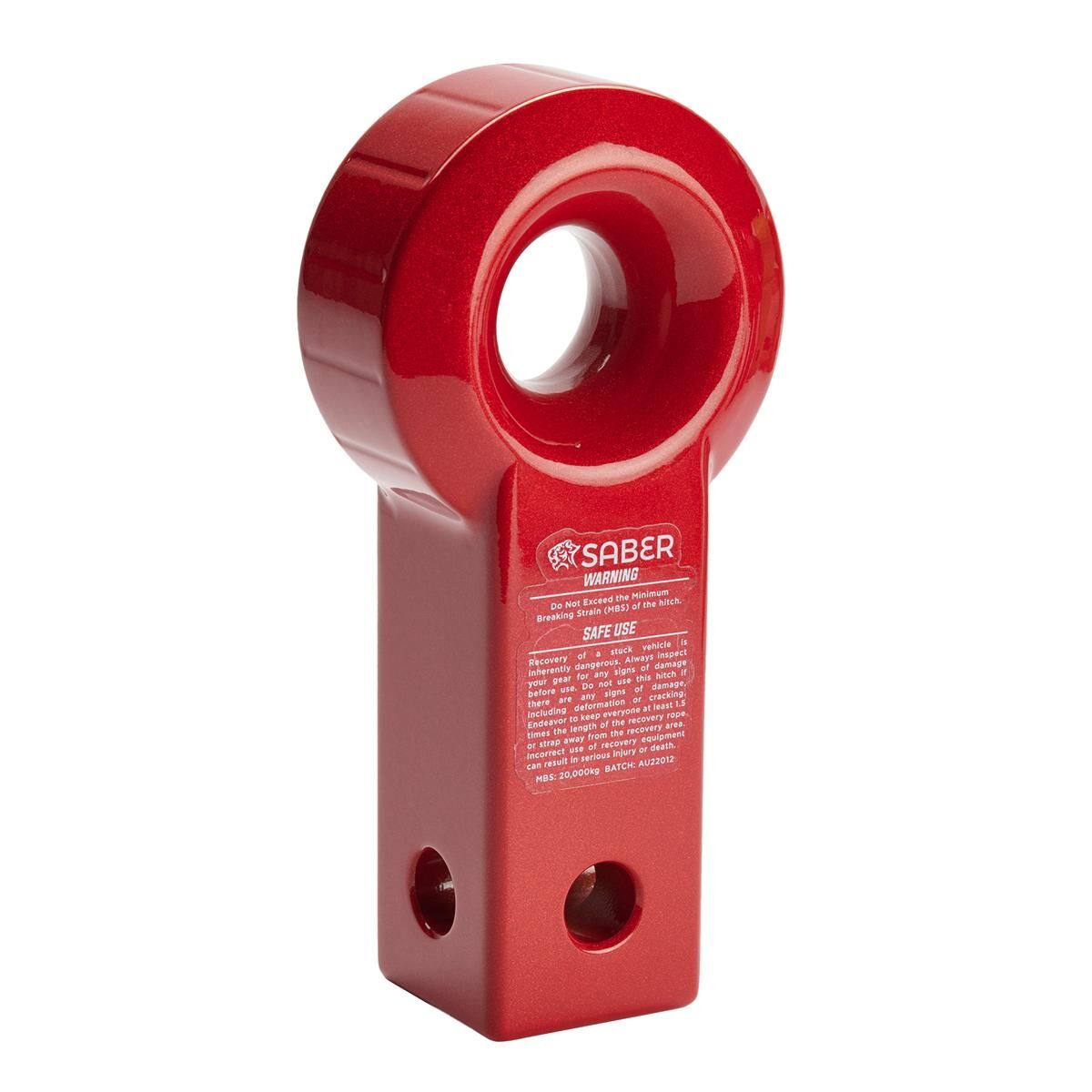 SABER ALUMINIUM RECOVERY HITCH - PRISMATIC RED, , scaau_hi-res