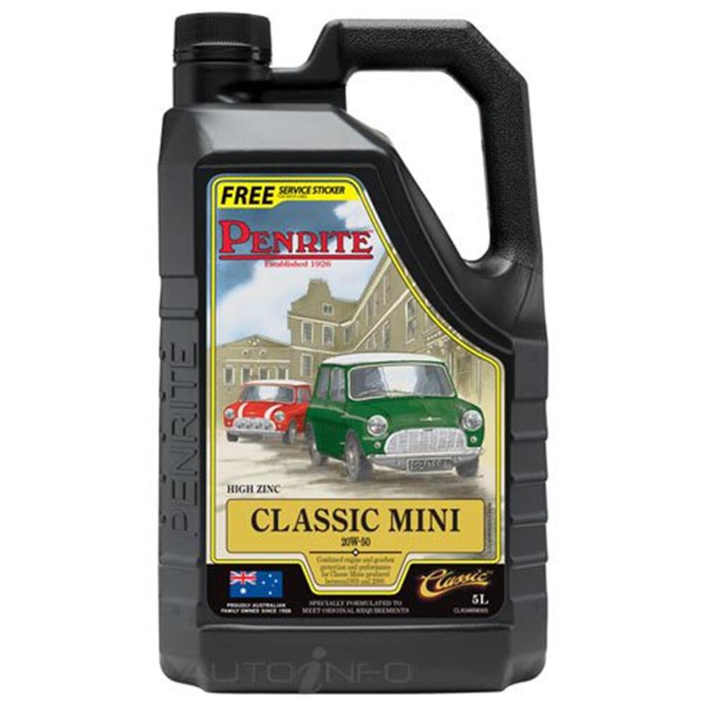 Mini Oil Penrite Classic Mini Engine Oil 20W-50 5L - CLASMINI005 | Supercheap Auto