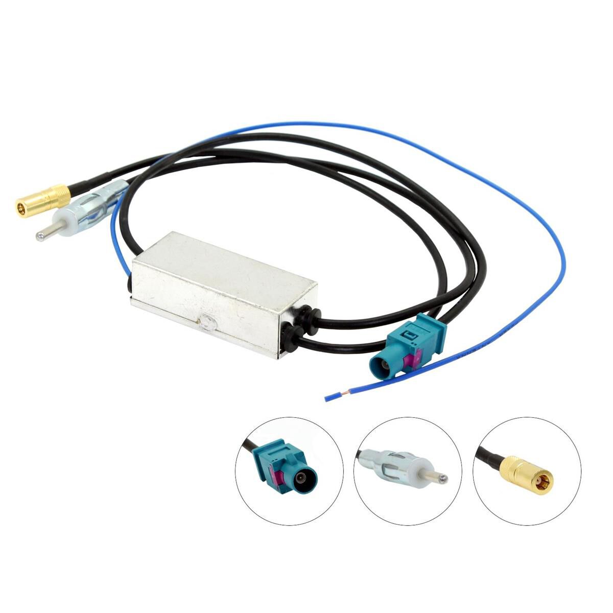 DAB ANTENNA ADAPTOR - AMPLIFIED FAKRA TO DIN & SMB, , scaau_hi-res