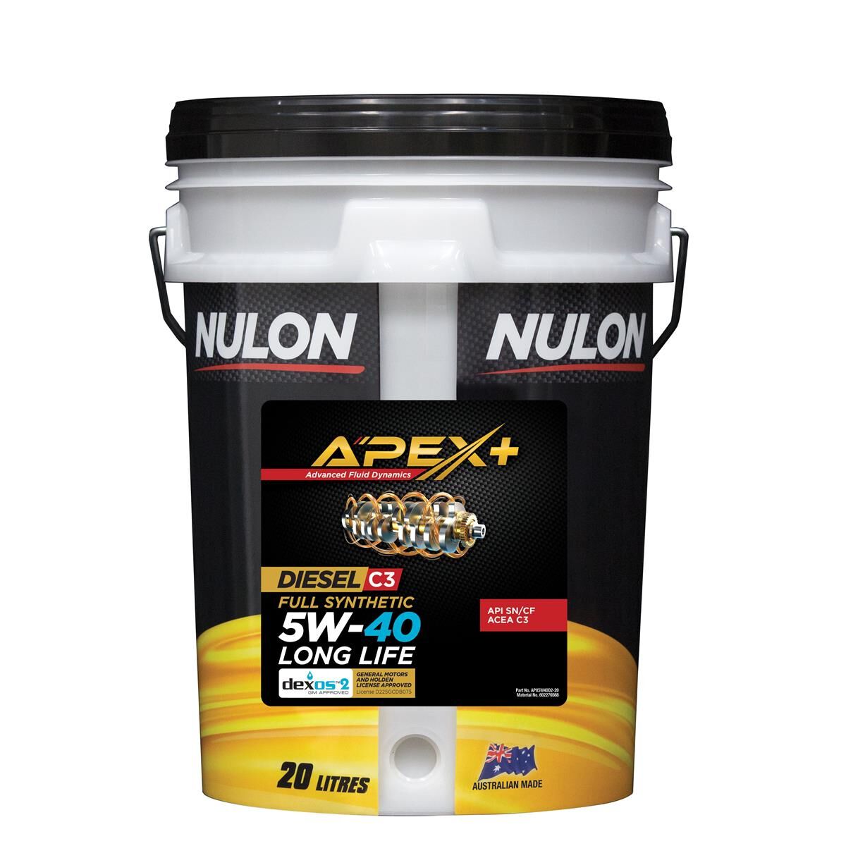 20L NULON APEX+ 5W-40 LONG LIFE, , scaau_hi-res