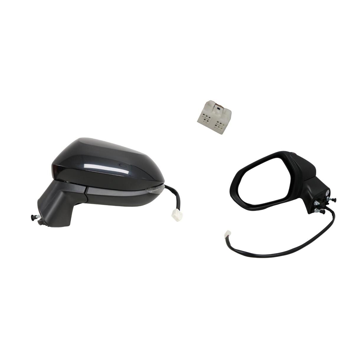 COROLLA SD/HB (8P/11H) 6/18- DOOR MIRROR (+LIGHT+HEATED+FOLDING-BLIND SPOT) BLACK (L), , scaau_hi-res