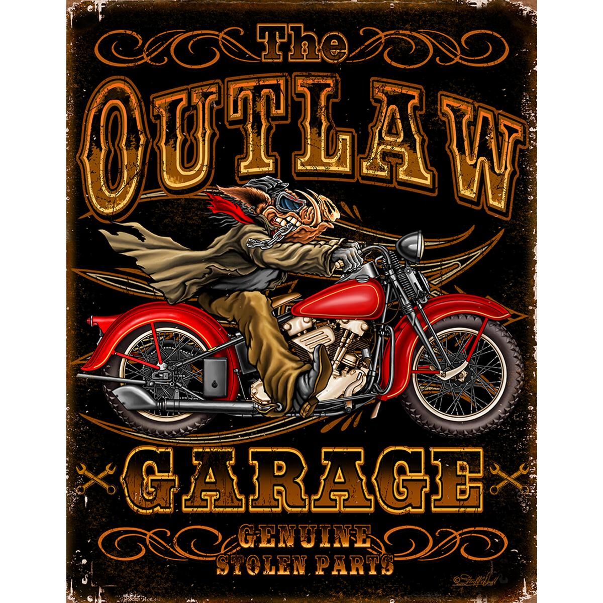 Sign-Outlaw Garage, , scaau_hi-res