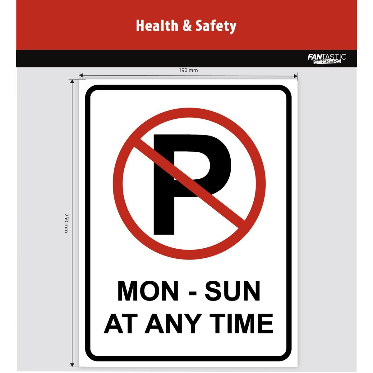 NO PARKING AT ANY TIME 25CM, , scaau_hi-res