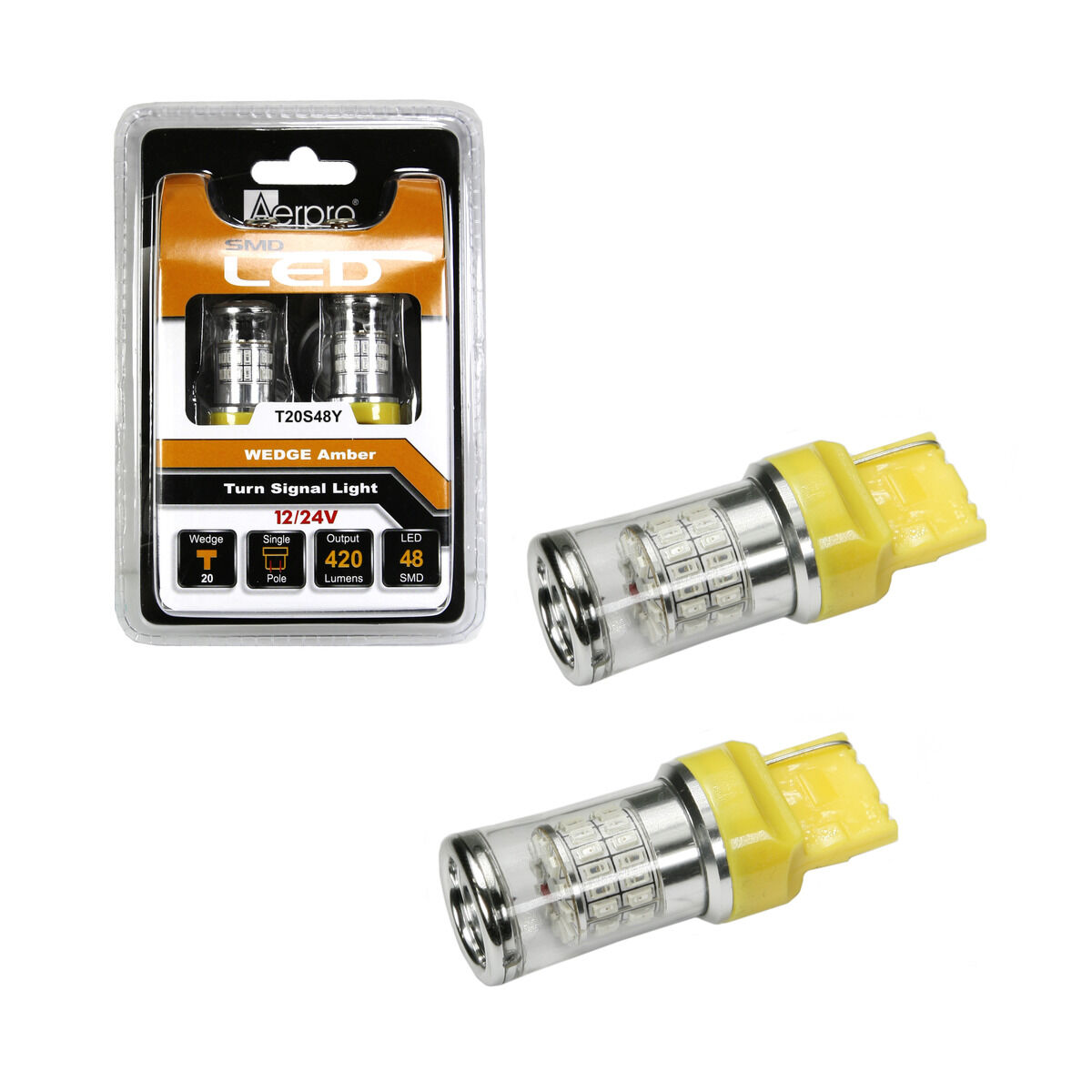 48 X SMD T20S WEDGE - AMBER, , scaau_hi-res