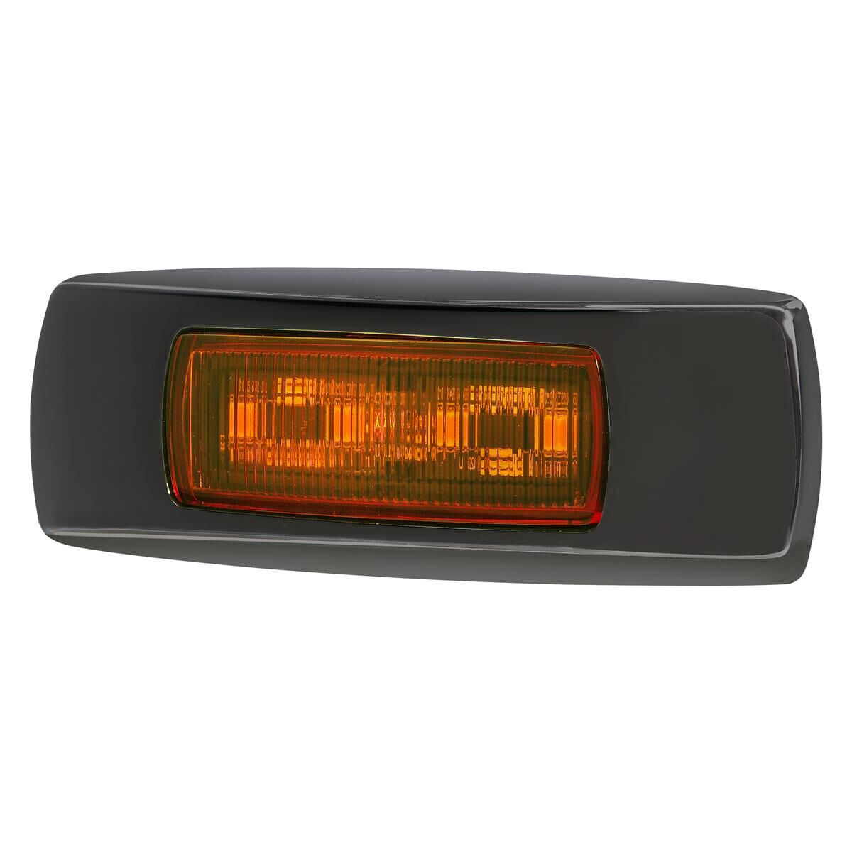 NARVA 9-33V LED FRONT END OUTLINE MARKER OR EXTERNAL CABIN MARKER LAMP(AMBER) WITH 0.5M CABLE - BLACK COVER, , scaau_hi-res