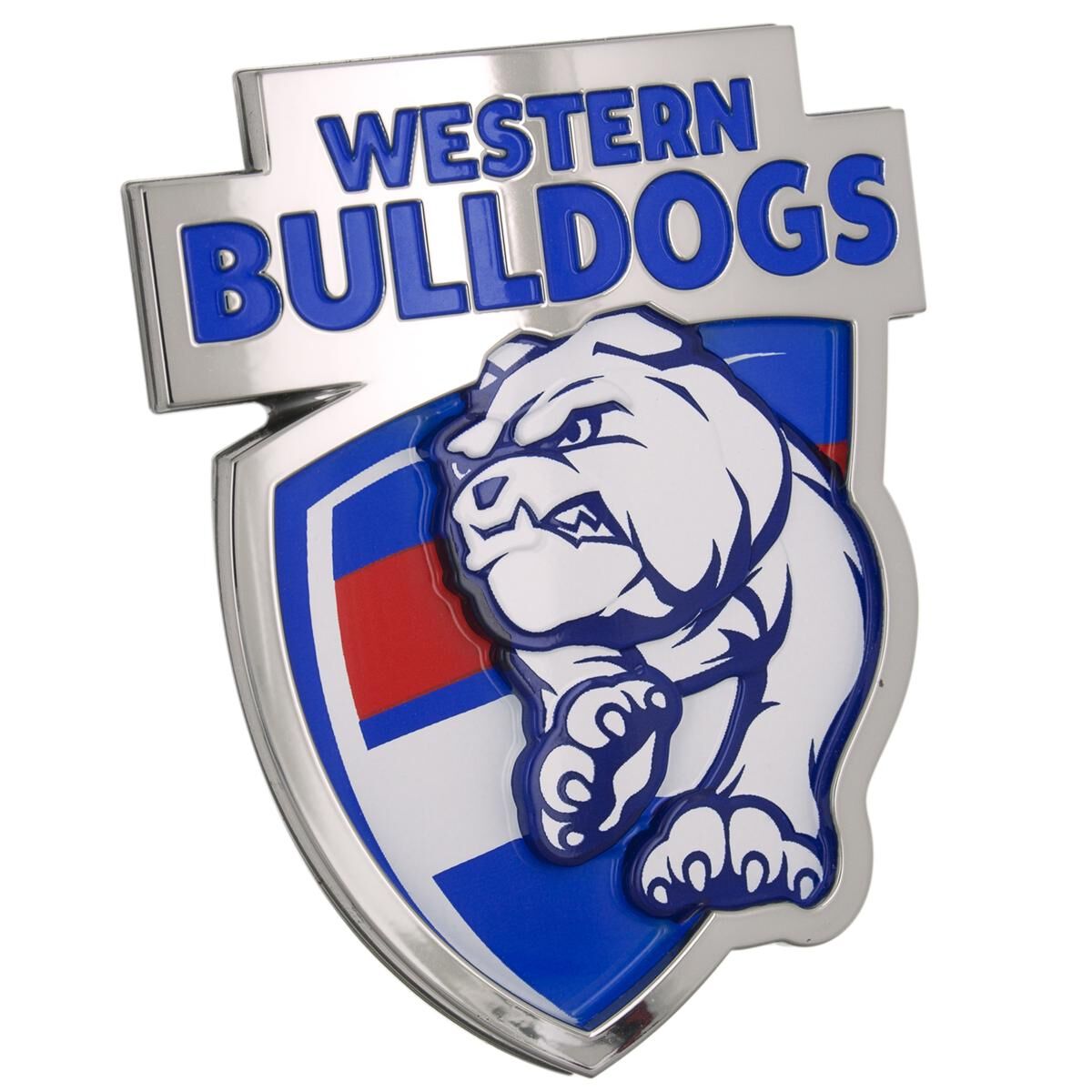 AFL WESTERN BULLDOGS 3D CHROME CAR EMBLEM, , scaau_hi-res