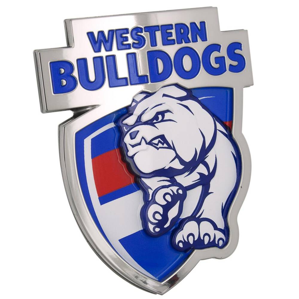Sw Sh Emblems Fan Emblems AFL Western Bulldogs 3D Chrome Car Badge - 10378-013A ...