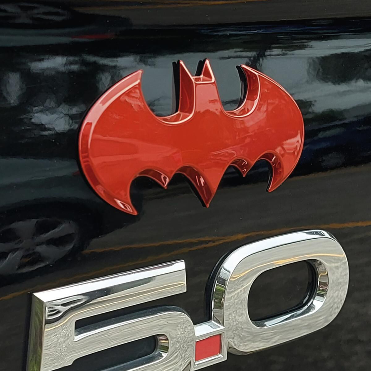 DC BATMAN 1989 BATWING 3D CAR EMBLEM (RED CHROME), , scaau_hi-res