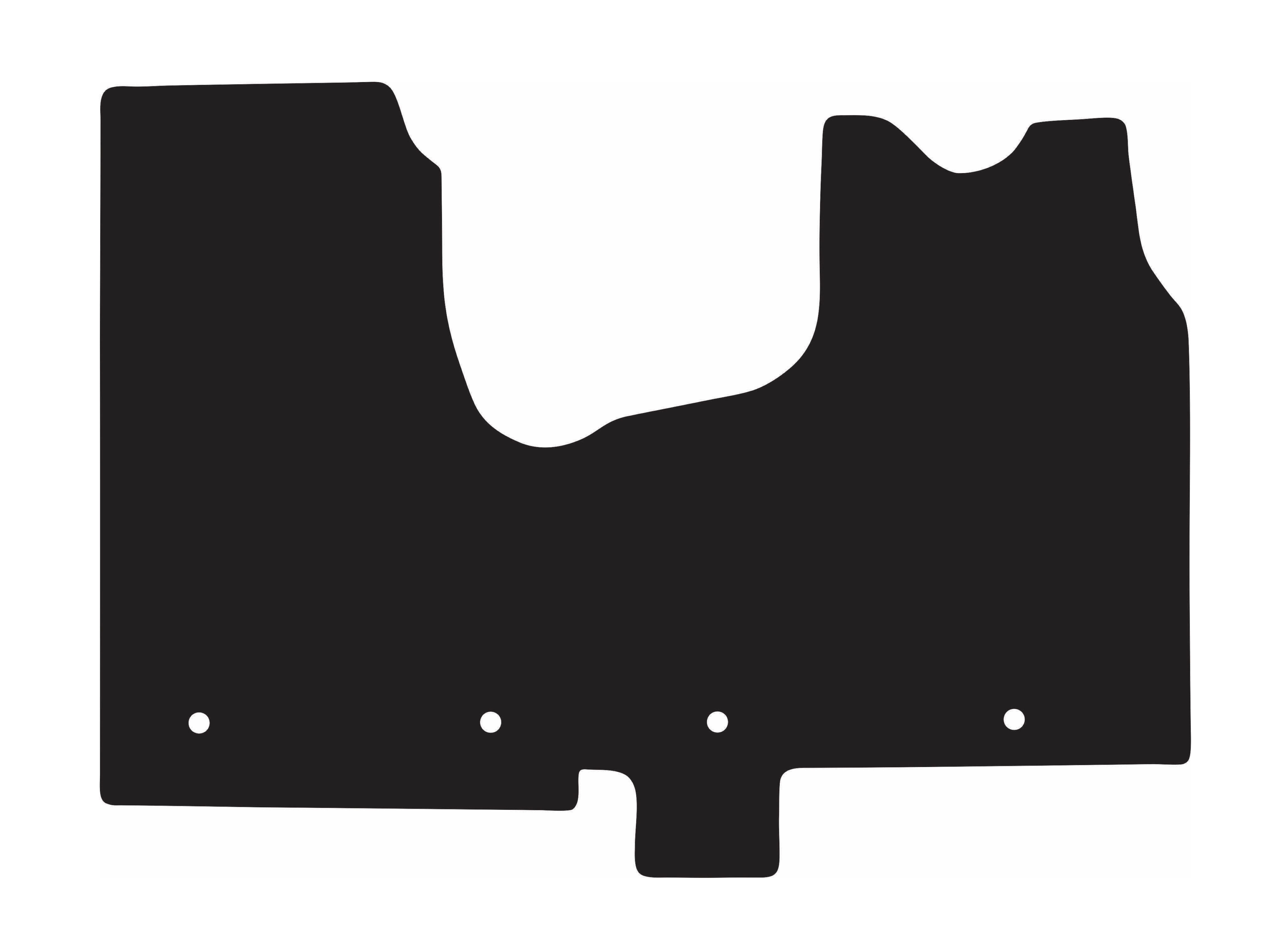 EXECUTIVE RUBBER CAR MATS FOR RENAULT TRAFIC (3RD GEN X82 VAN) 2014 ONWARDS, , scaau_hi-res