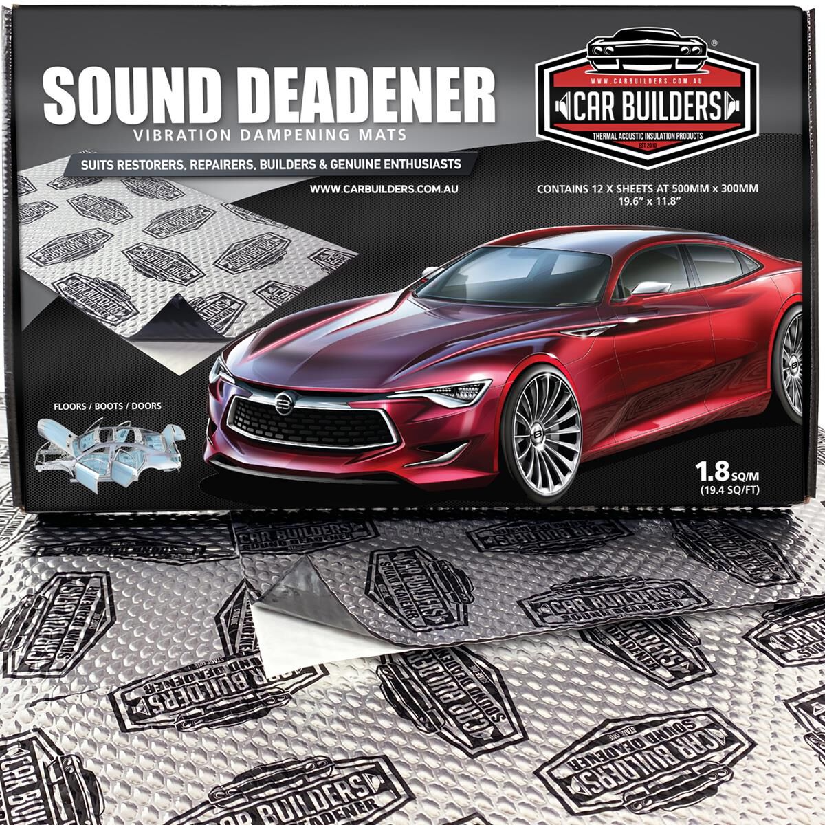 SOUND DEADENER - STAGE 1 SILVER 1.8SQ/M, , scaau_hi-res
