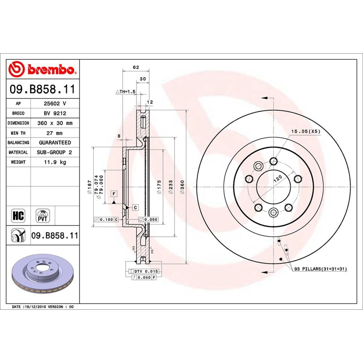 BREMBO DISC ROTOR, , scaau_hi-res