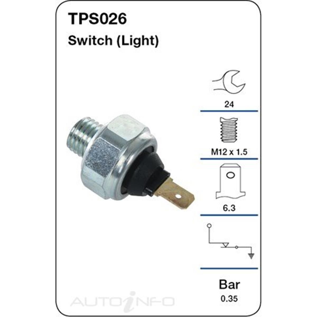 TRIDON OIL PRESSURE SWITCH (LIGHT), , scaau_hi-res