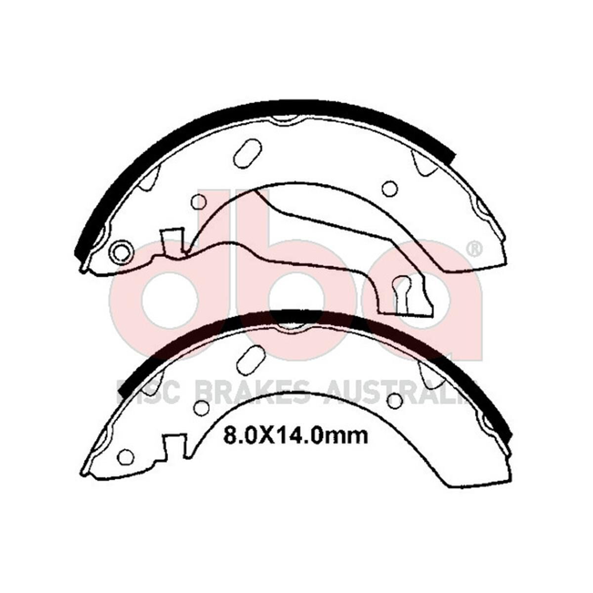 Street Series Brake Shoes [Hyundai Lantra/Excel/Elantra 203.2mm], , scaau_hi-res