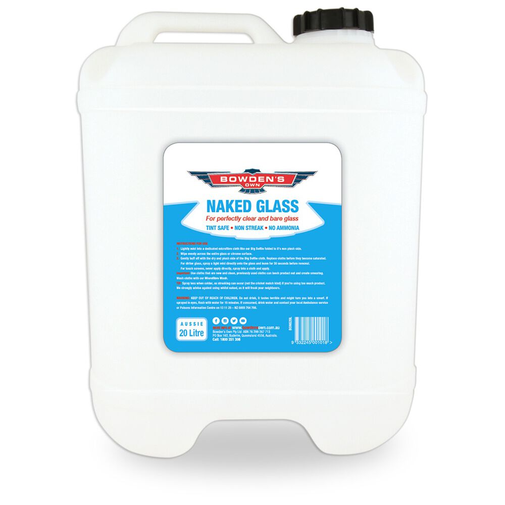 Bowden's Own Naked Glass Cleaner 20L Value Pack BONG20L Supercheap Auto