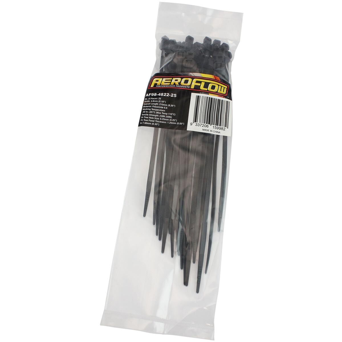 FIR TREE CABLE TIE 4.8X210MM 2PIECE 25 PACK BLACK ZIP TIES, , scaau_hi-res