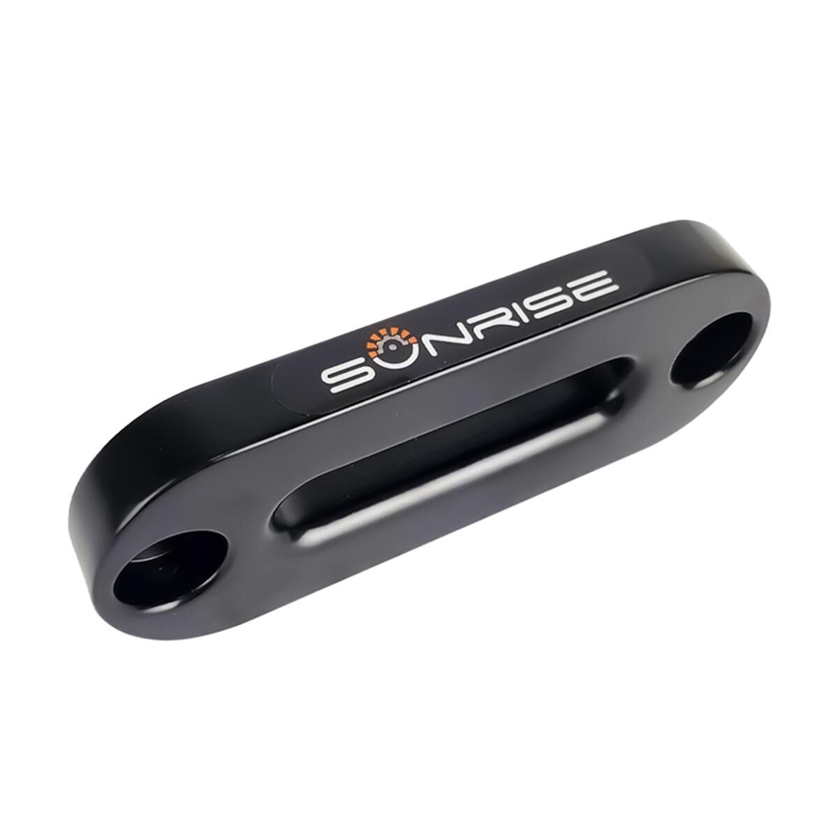 Sunrise Winch Aluminium Fairlead Black 250mm Synthetic Rope Compatible, , scaau_hi-res