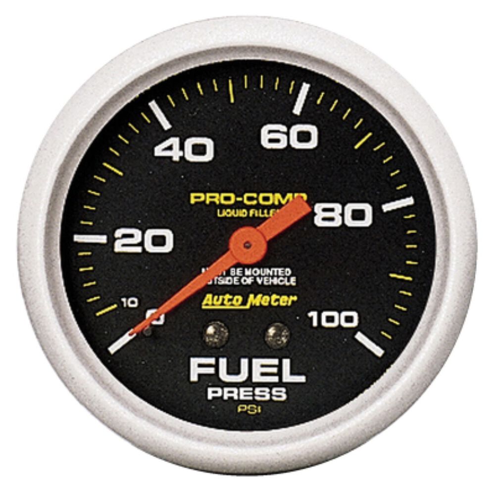 Autometer Fuel Pressure Gauge Liquid Filled Mechanical 0