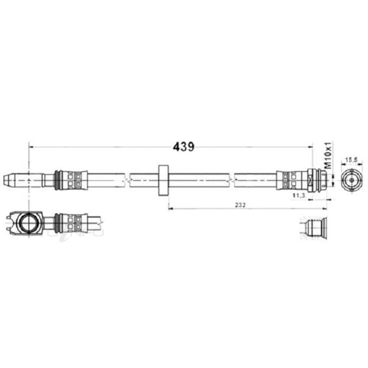 BRAKE HOSE VW BEETLE BORA, , scaau_hi-res