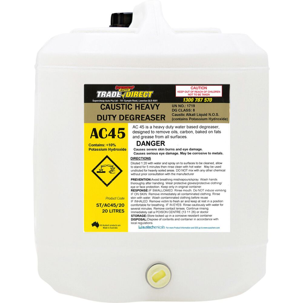 Trade Direct Supa 160 Caustic Degreaser Plastic Cube 20L Supercheap