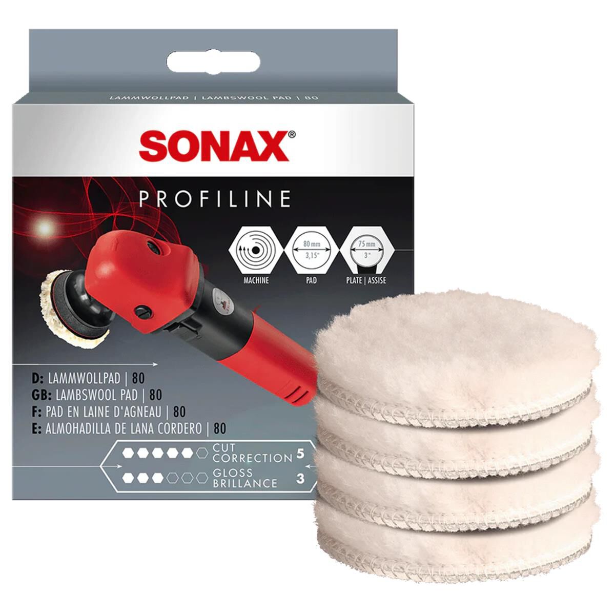 LAMBSWOOL PAD 80 (4 PCS.) 80 MM ( ~ 3 INCH), , scaau_hi-res