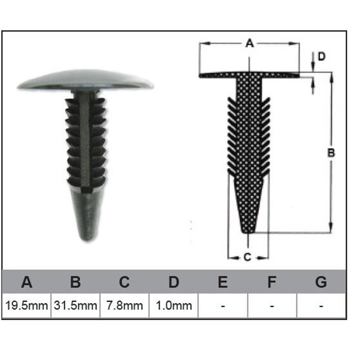 PKT 100 AUTOMOTIVE FASTENER, , scaau_hi-res