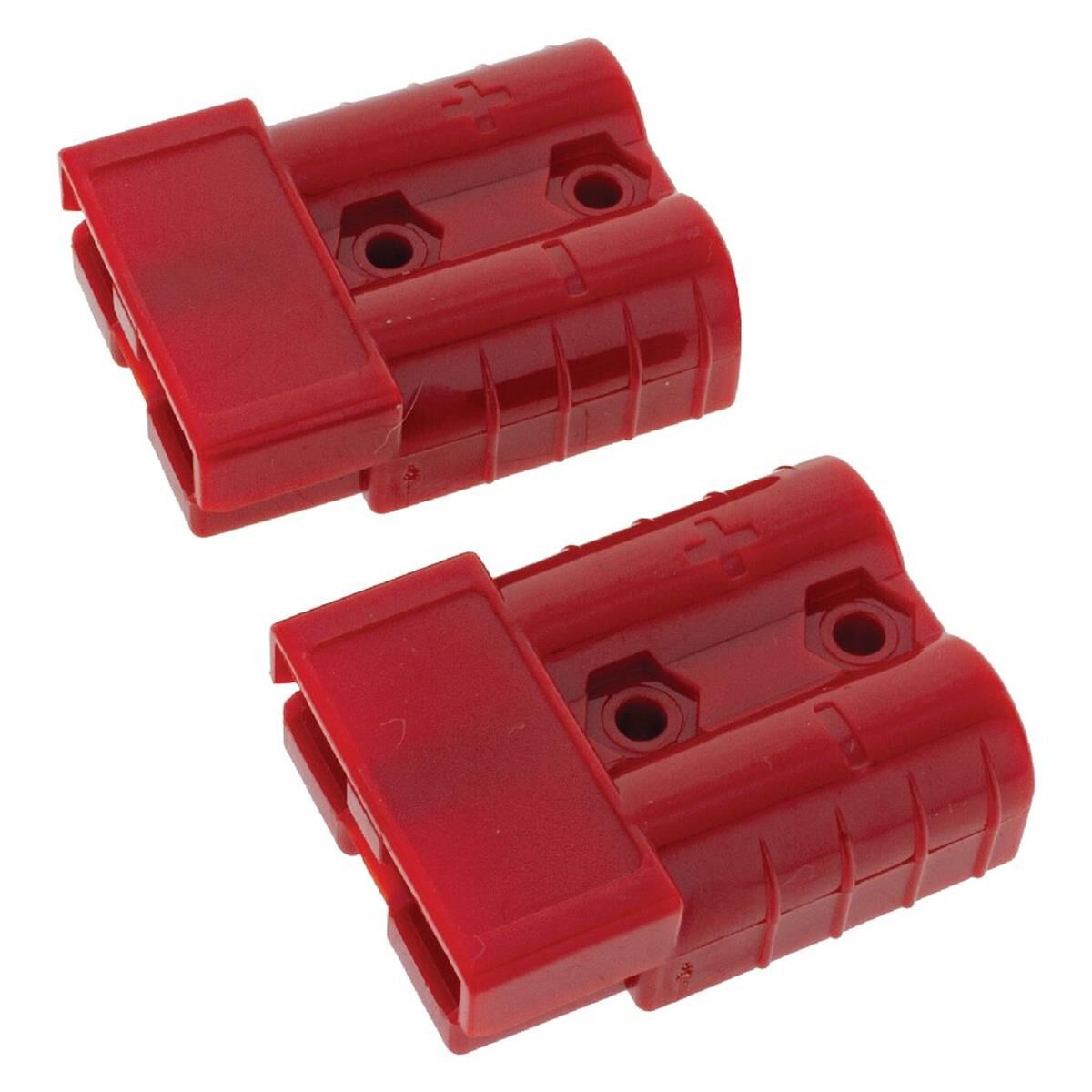PKT 2 RED 50amp CONNECTORS W/ TERMINALS - CONNECTORS CRIMP TERMINALS, , scaau_hi-res