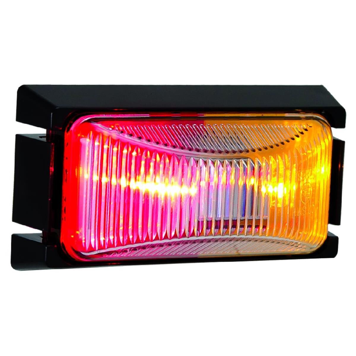 LED SIDE MARKER LAMP RED/AMBER 12/24V BLACK BASE 74 x 38 x 26mm, , scaau_hi-res