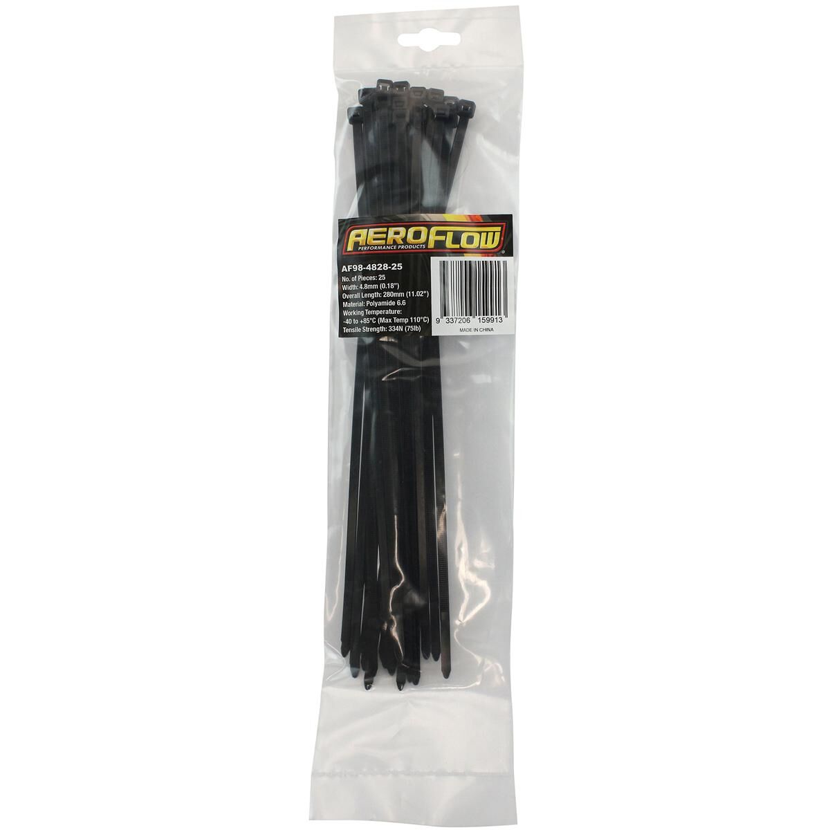 HEAVY DUTY CABLE TIE 4.8X280MM25 PACK BLACK ZIP TIES PA66, , scaau_hi-res