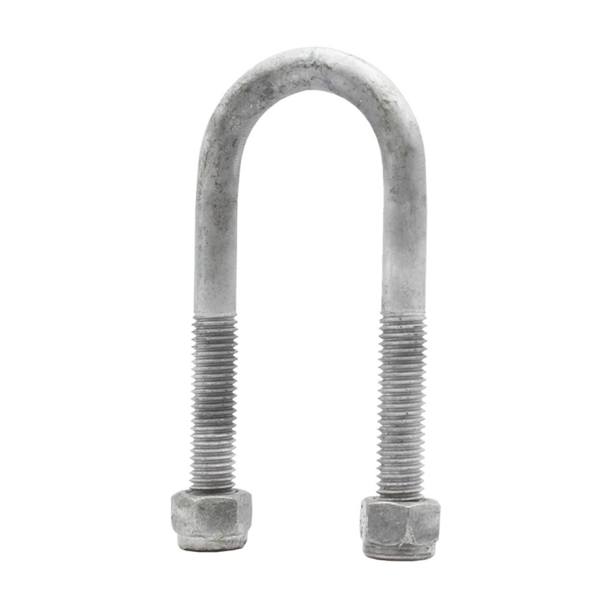 Sunrise U-Bolts with Nyloc Nut 1/2" Galvanised - 39mm Round, 115mm, , scaau_hi-res