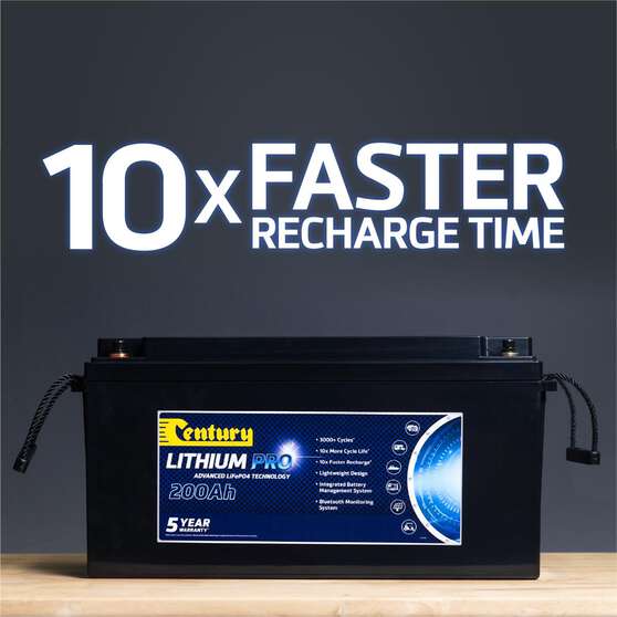 CENTURY DEEP CYCLE LITHIUM BATTERY 200AH C12-200XLI, , scaau_hi-res