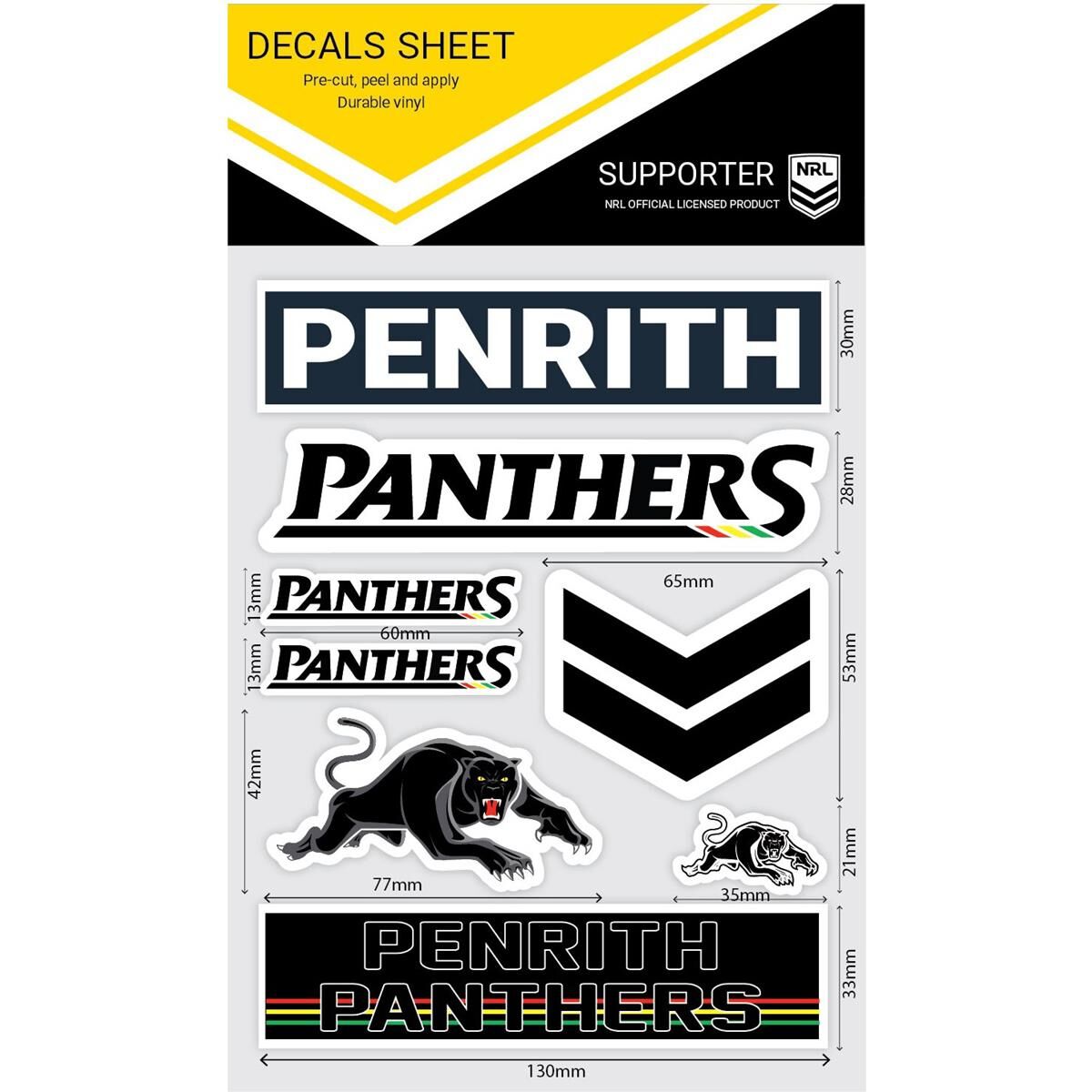 PANTHERS WORKMARKS DECALS SHEET, , scaau_hi-res