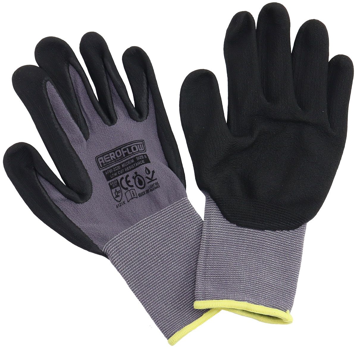 MECHANIC GLOVES LARGE NITRILE FOAM 1 PAIR BLACK WORK SHOP, , scaau_hi-res
