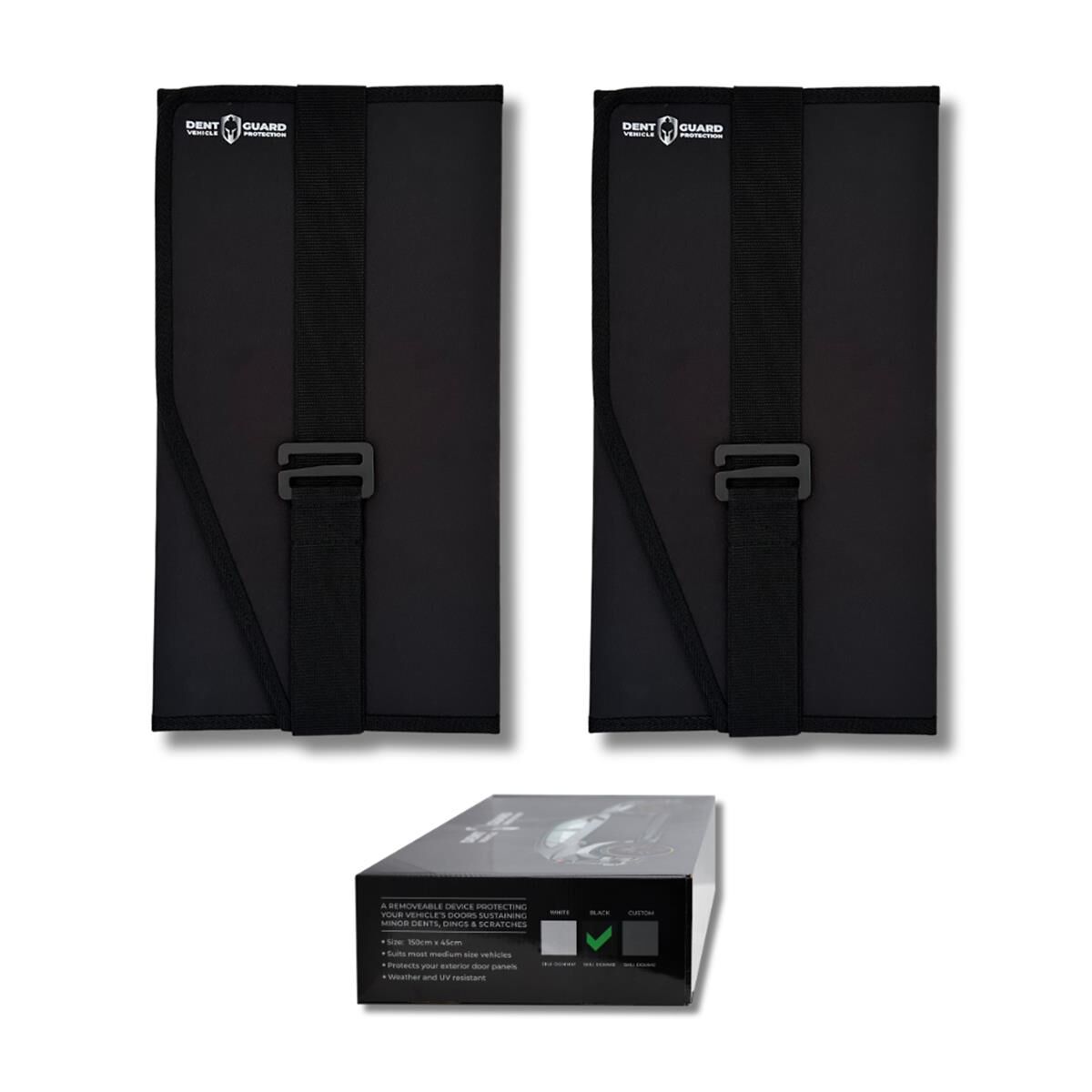 BLACK DENT GUARD WITH SUCTION CUP ATTACHMENT ANTI-CUT SECURITY STRAP, , scaau_hi-res