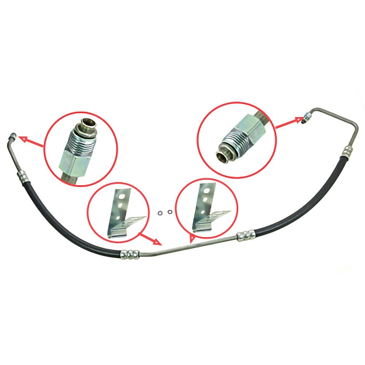 Power Steering Hose - Pressure - Holden VZ (V6), , scaau_hi-res