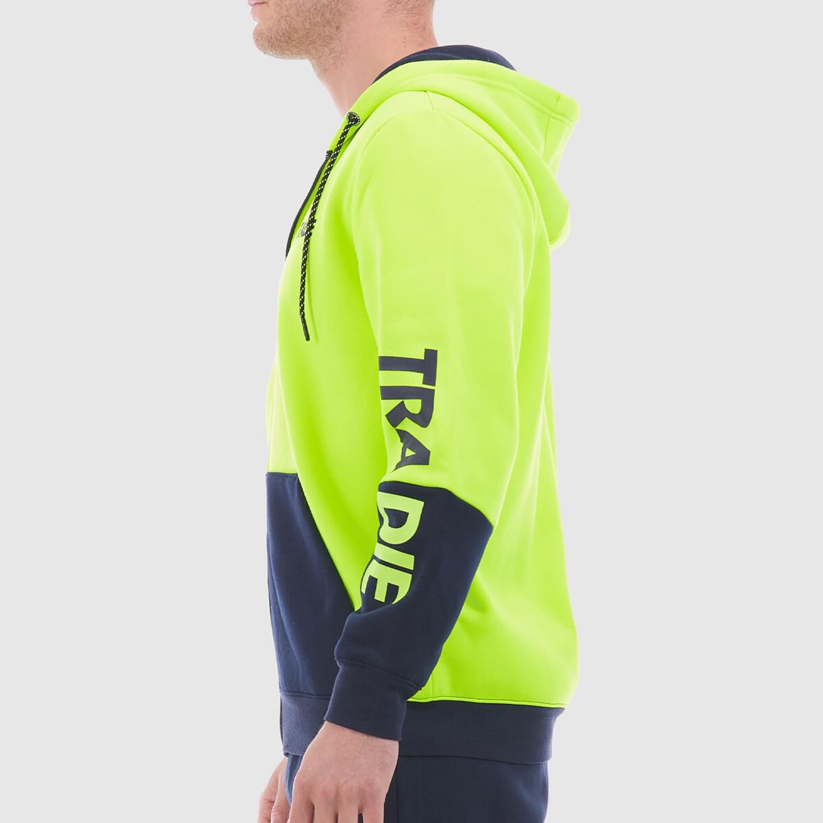 TRADIE HI-VIS SPLICE HOODIE YWL 2XL, , scaau_hi-res